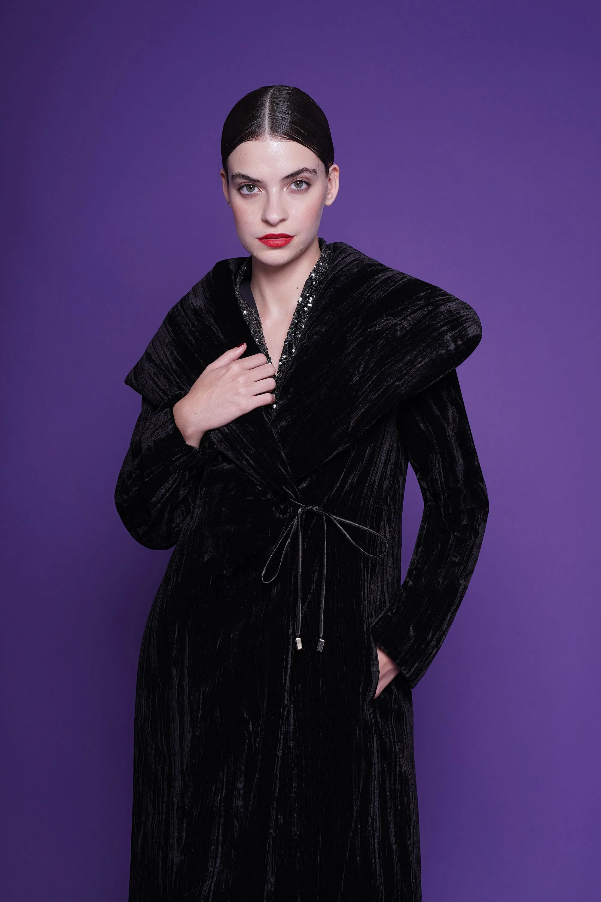 PERSIA CRUSHED VELVET COAT