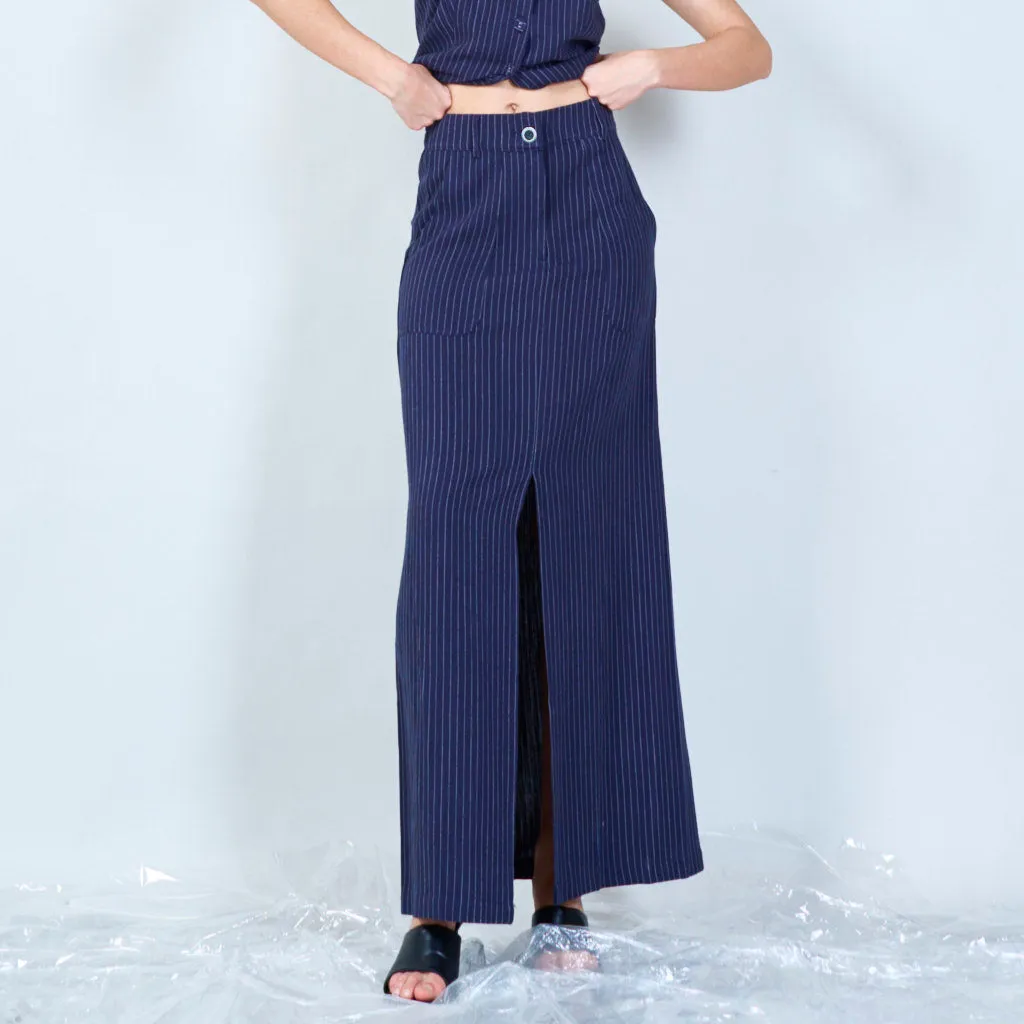 Pinstripe wide-leg skirt wholesale