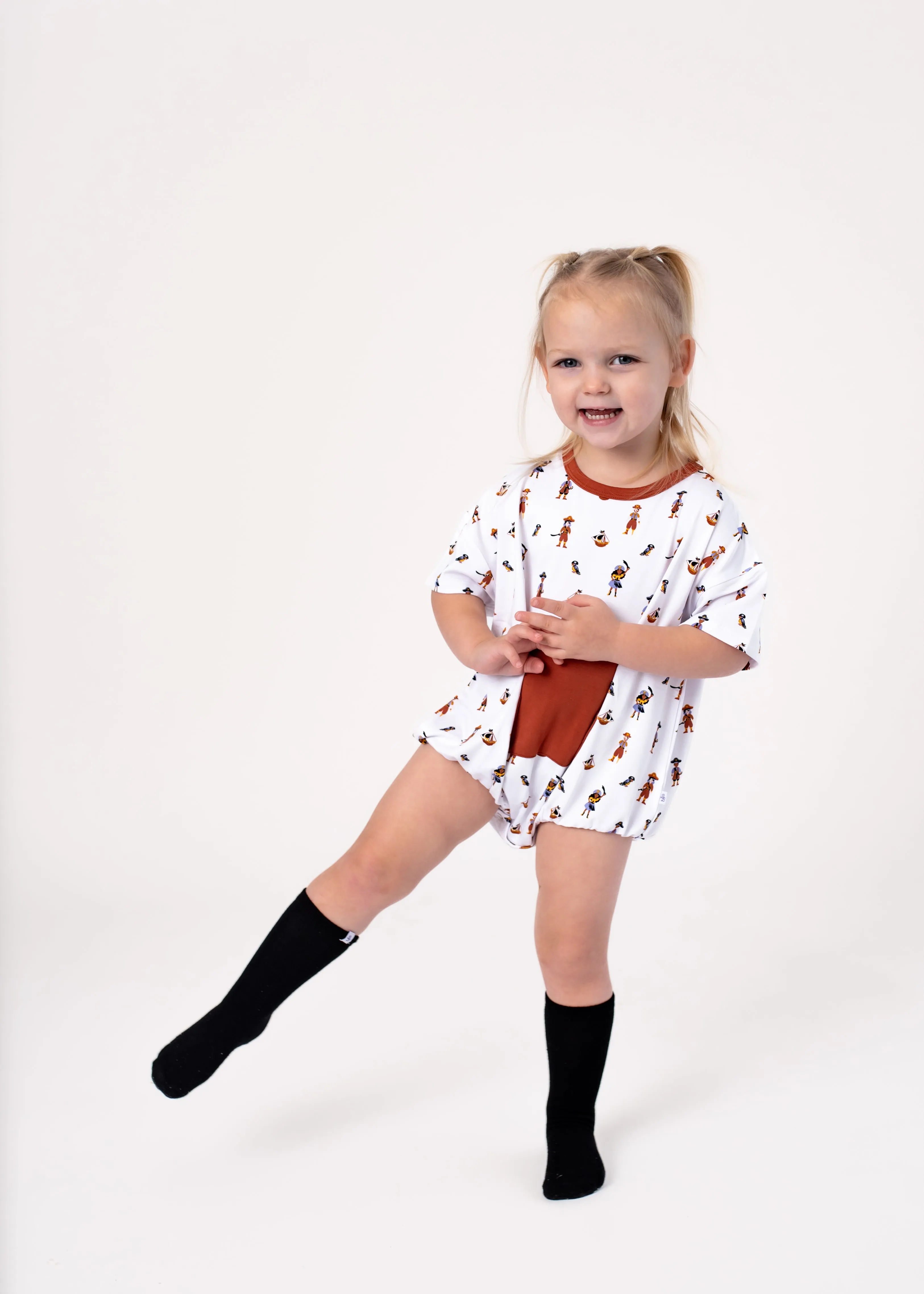 Pirate | Short Sleeve Bubble Romper