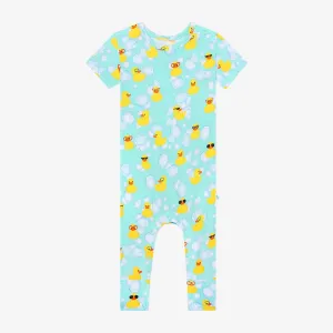 Posh Peanut Ducky Short Sleeve Basic Romper