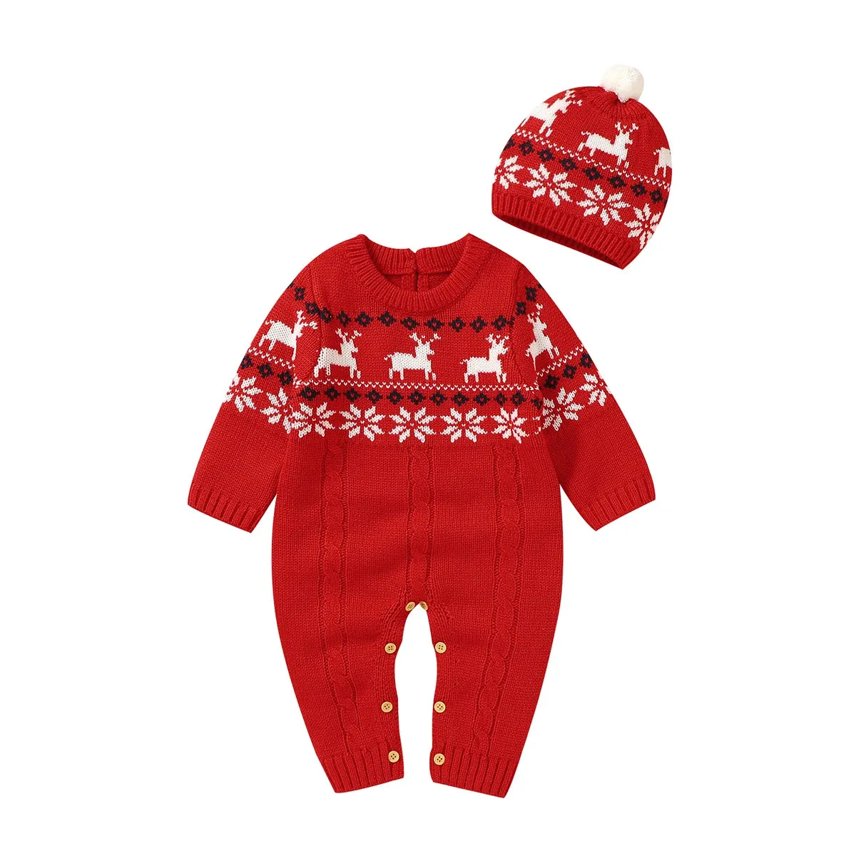 "Winter Sweeties" Knit Rompers