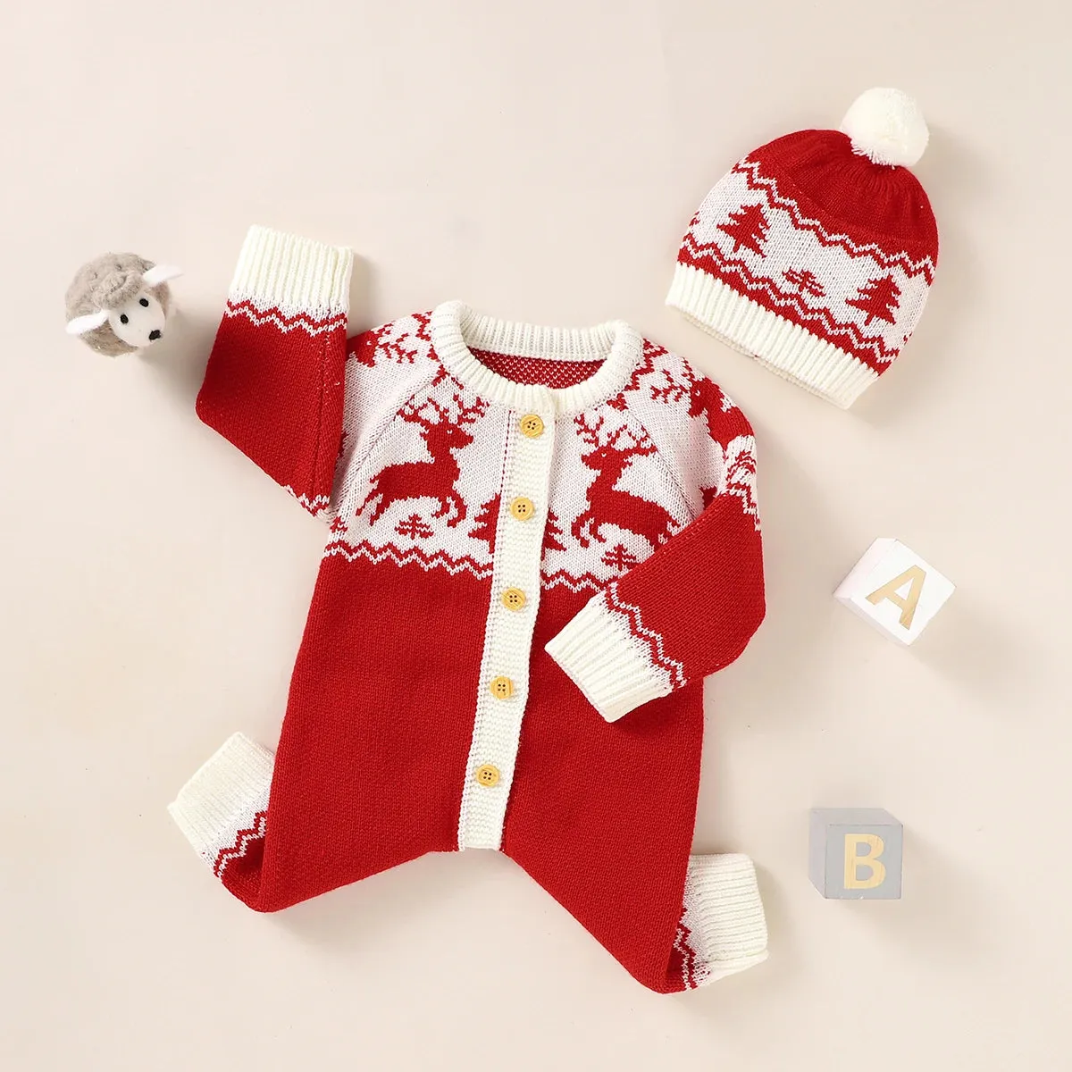 "Winter Sweeties" Knit Rompers