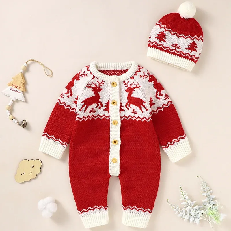 "Winter Sweeties" Knit Rompers