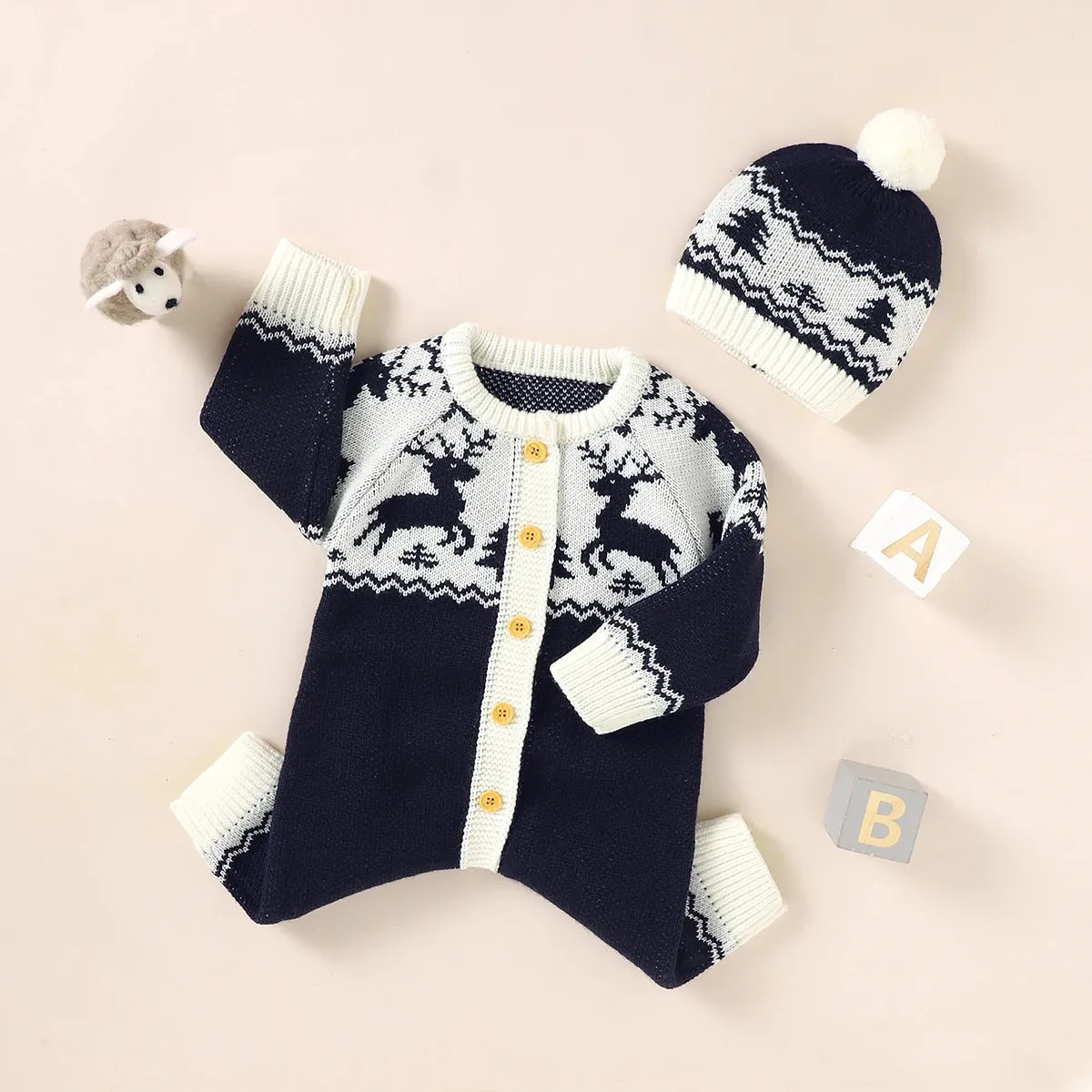 "Winter Sweeties" Knit Rompers