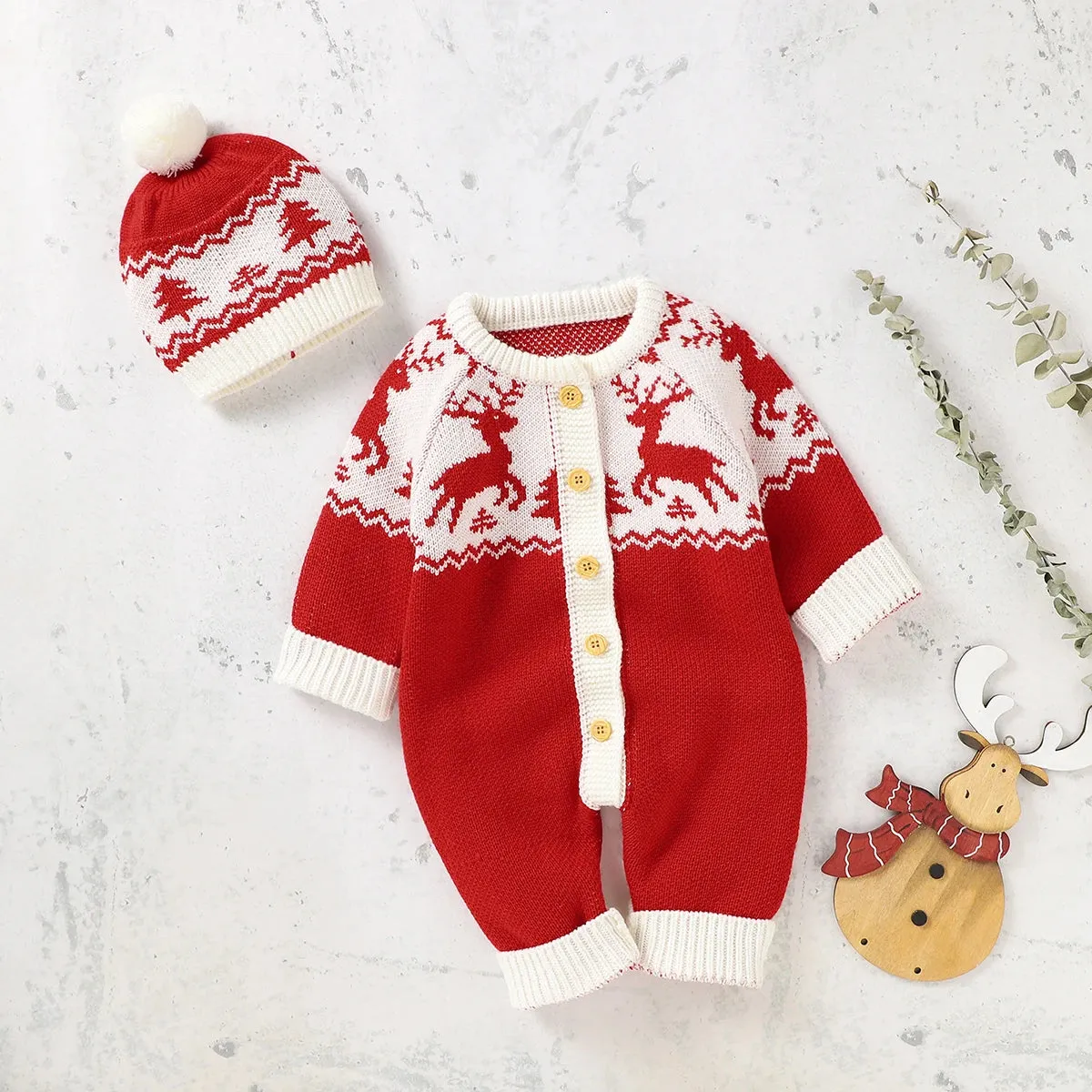 "Winter Sweeties" Knit Rompers