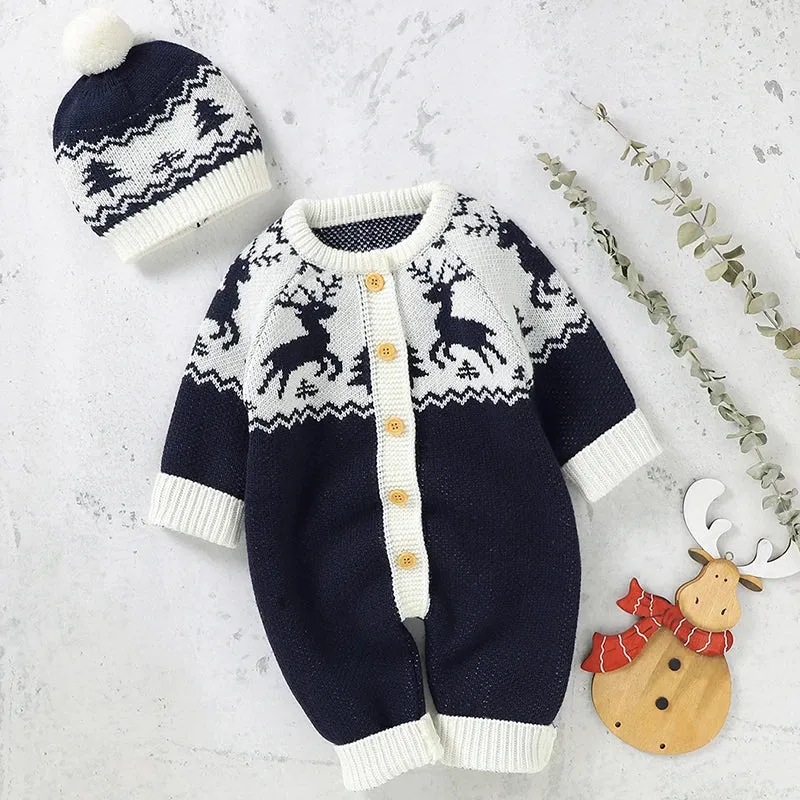 "Winter Sweeties" Knit Rompers