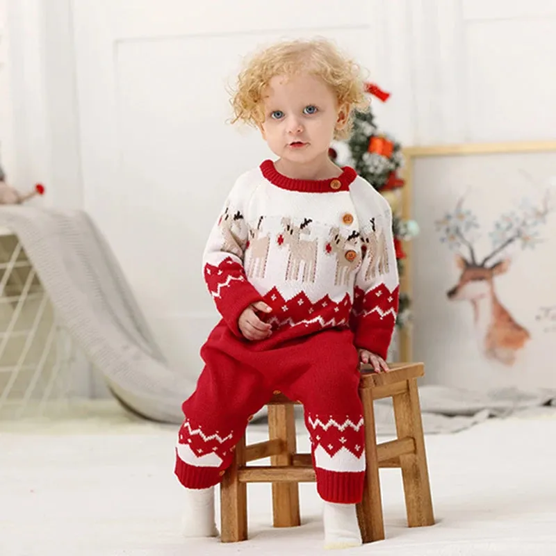 "Winter Sweeties" Knit Rompers