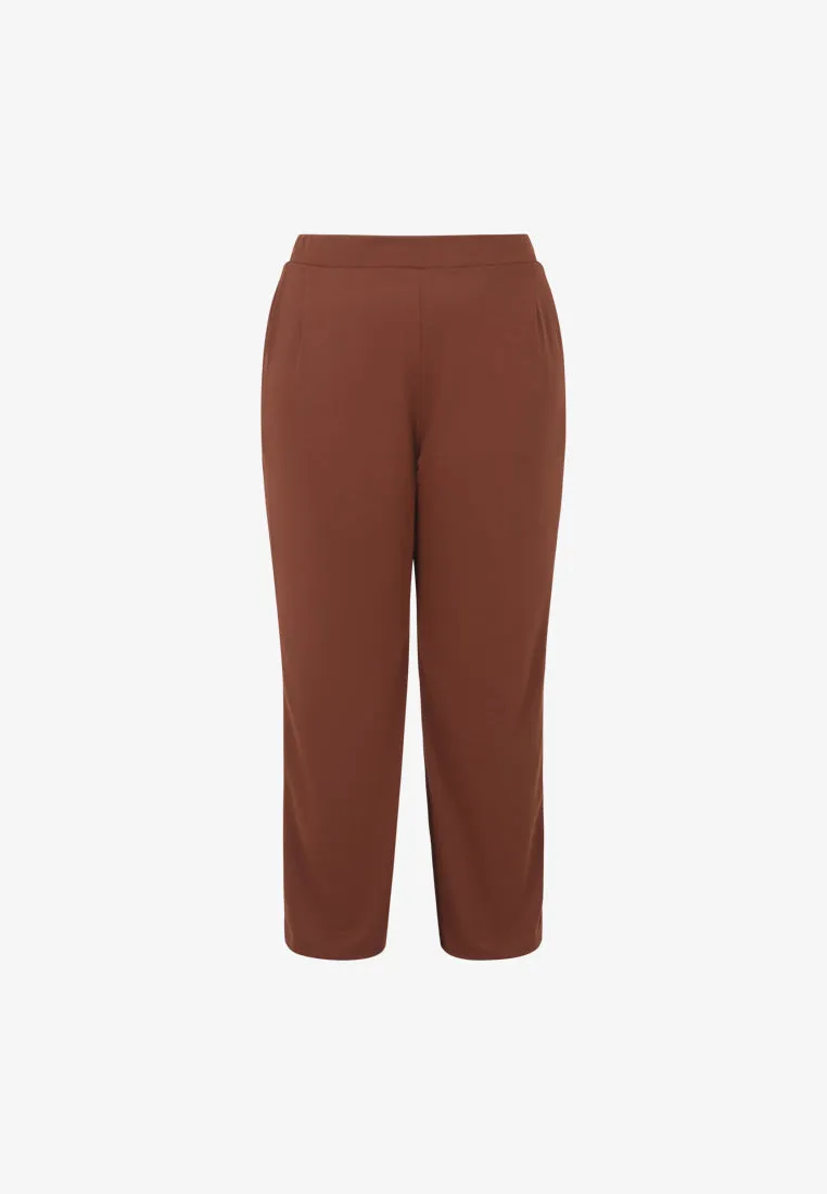 Ronni Demure Straight Leg Pants - Maroon