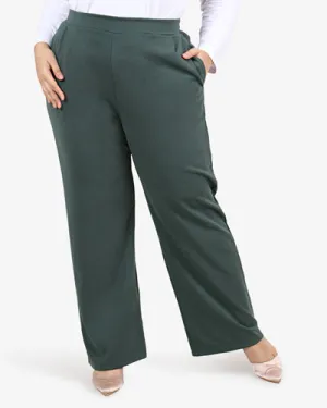 Ronni Demure Straight Leg Pants - Sage Green