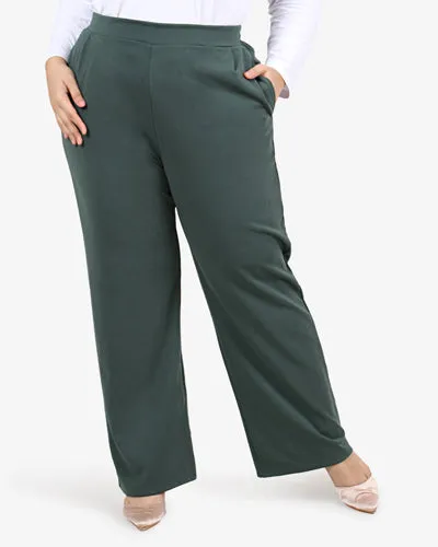 Ronni Demure Straight Leg Pants - Sage Green