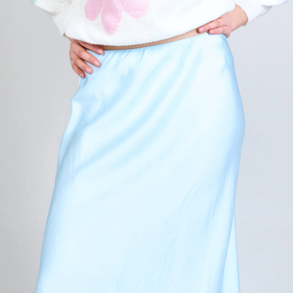 Satin solid color skirts  wholesale