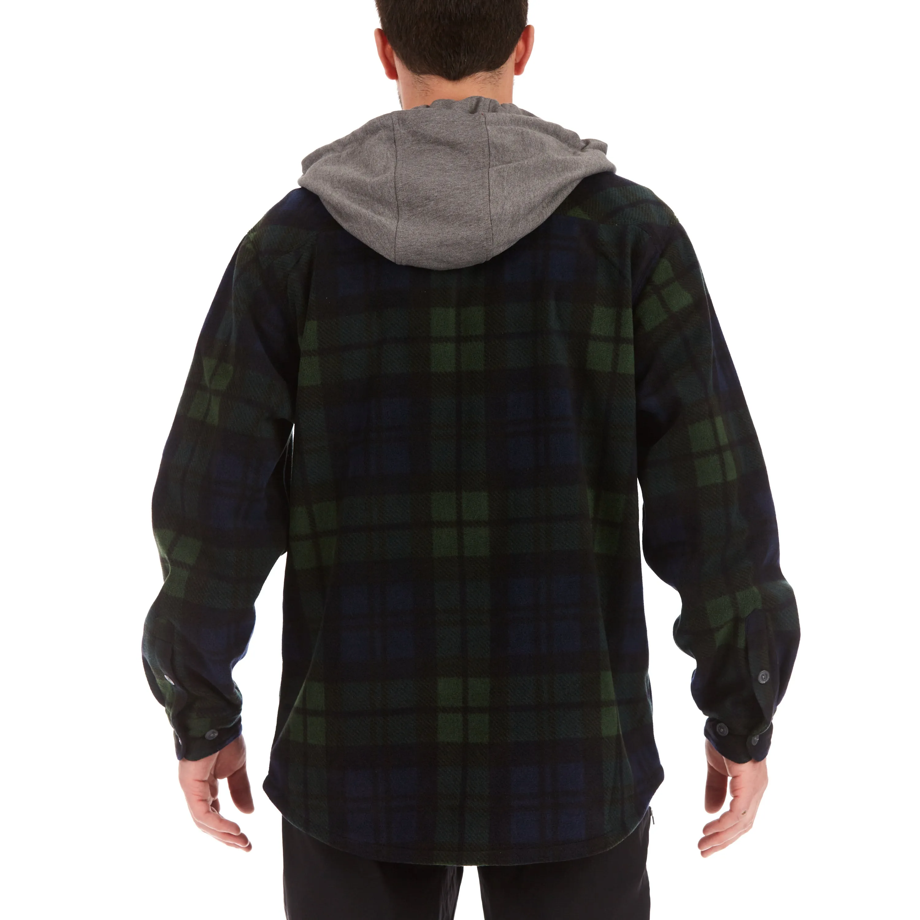 SHERPA-LINED MICROFLEECE SHIRT JACKET