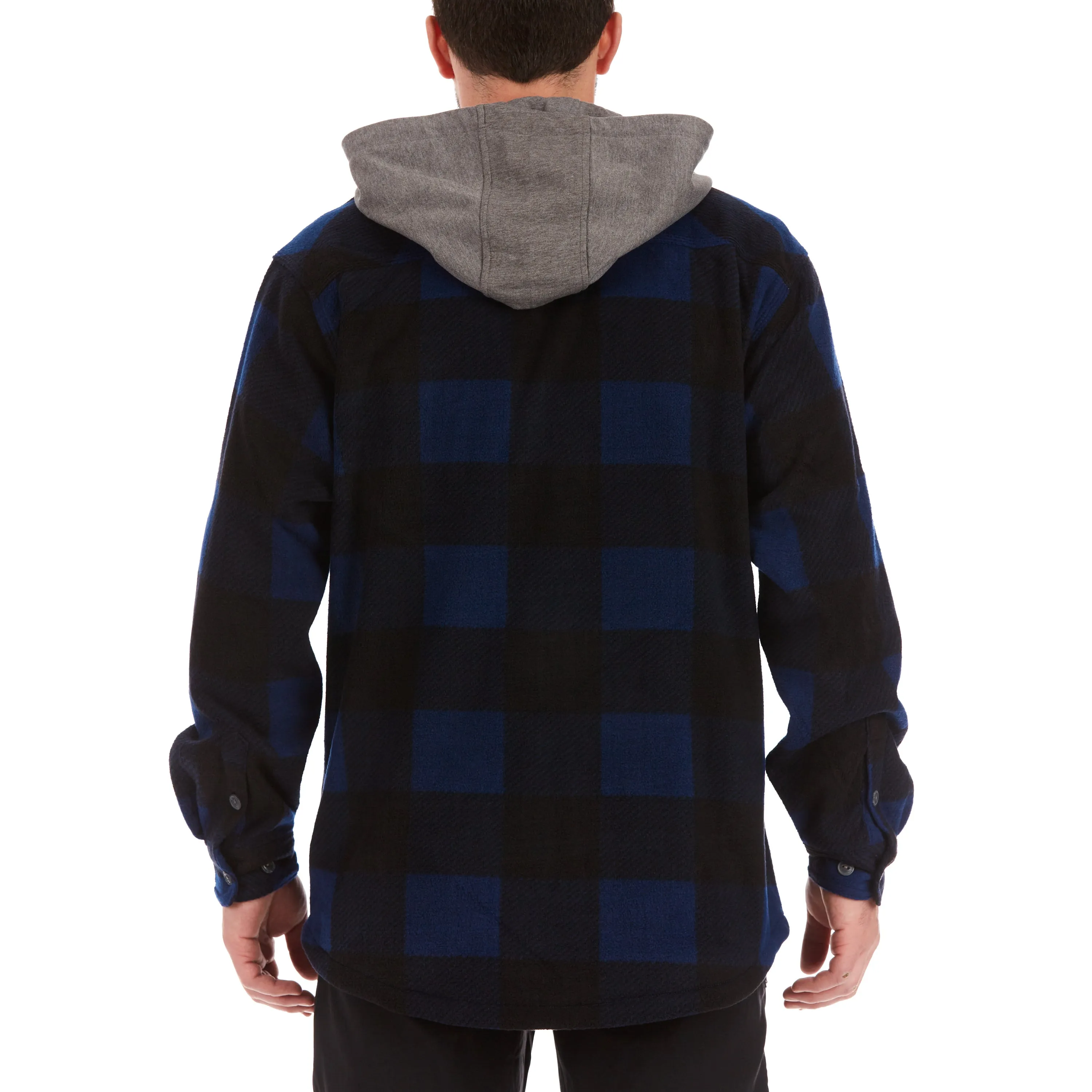 SHERPA-LINED MICROFLEECE SHIRT JACKET