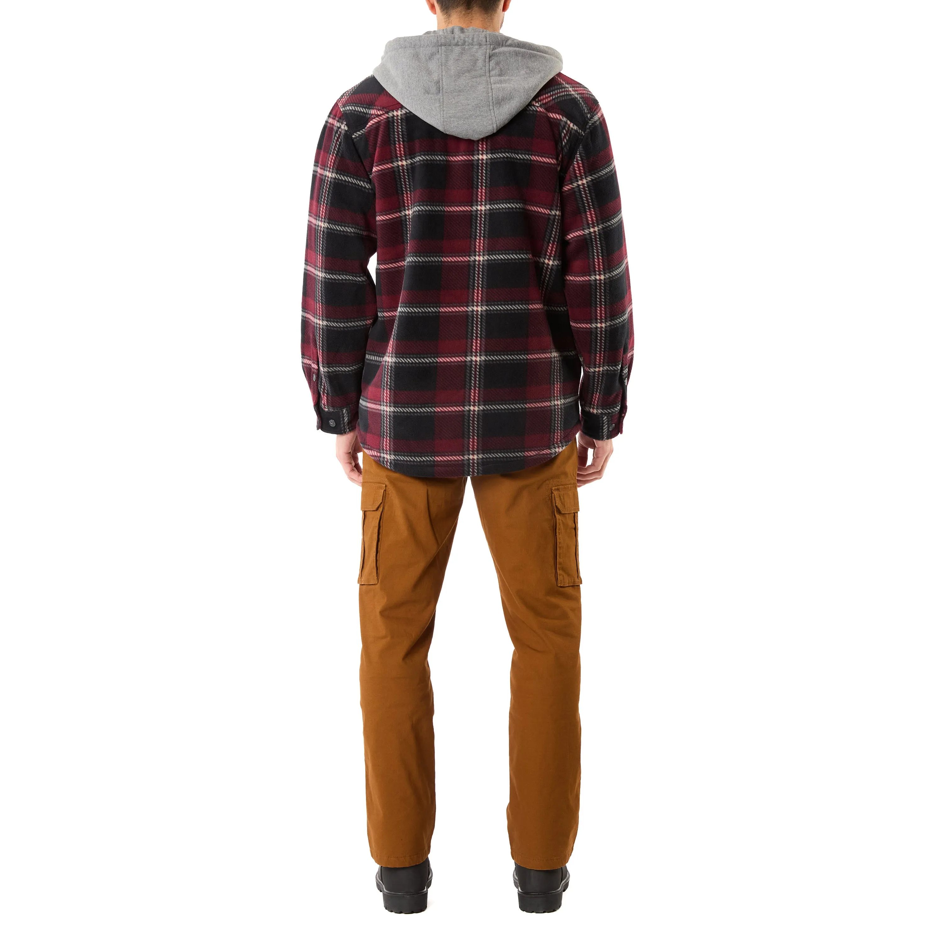 SHERPA-LINED MICROFLEECE SHIRT JACKET