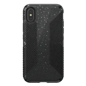 Speck Presidio Grip   Glitter Obsidian Black With Silver Glitter iPhone XS / X Case - 117125-7572