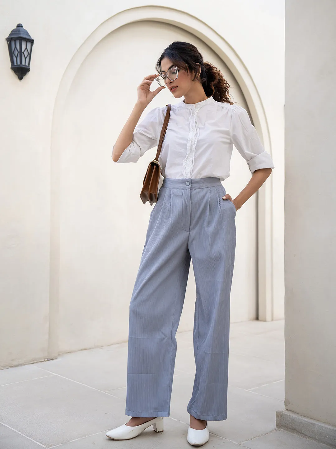 Star Line Grey Formal Pants