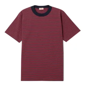 Striped Heritage T Shirt - Rich Navy / Cardinal