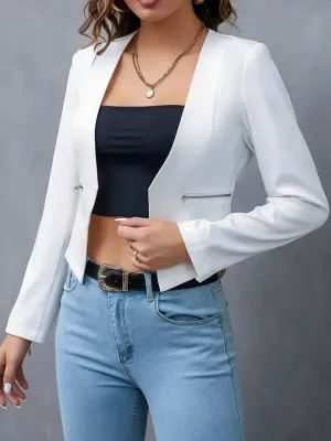 Stylish short blazer with zipped pocket - Pheby