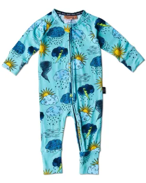 Weather Report Organic Long Sleeve Zip Romper