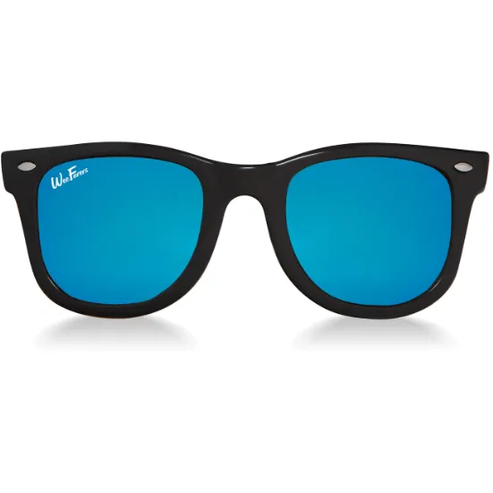 WeeFarers Polarized Sunglasses - Black w/ Ocean Blue