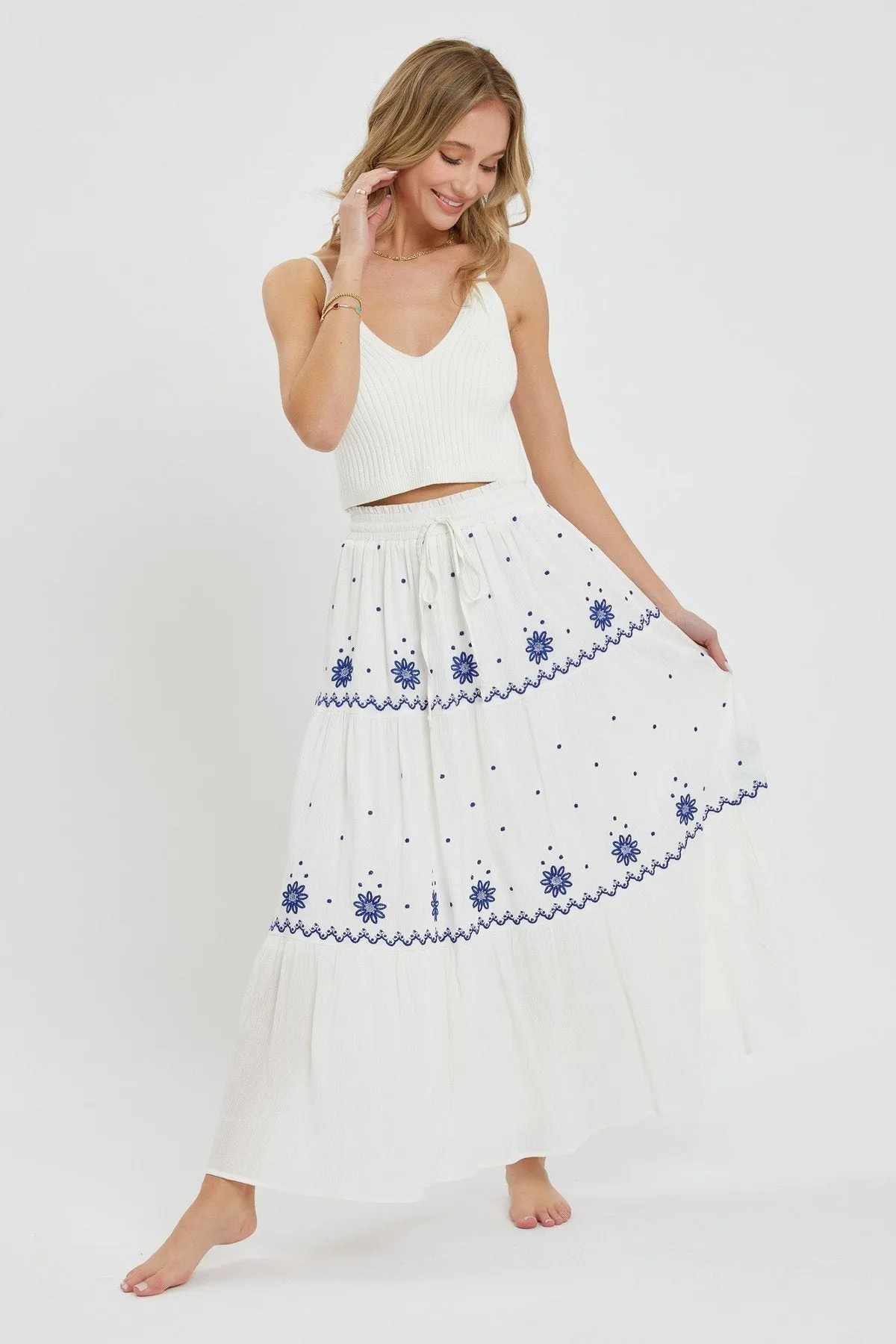 Women's Embroidery maxi skirts