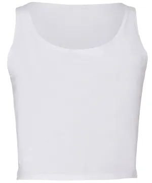 Womens polycotton crop top | White