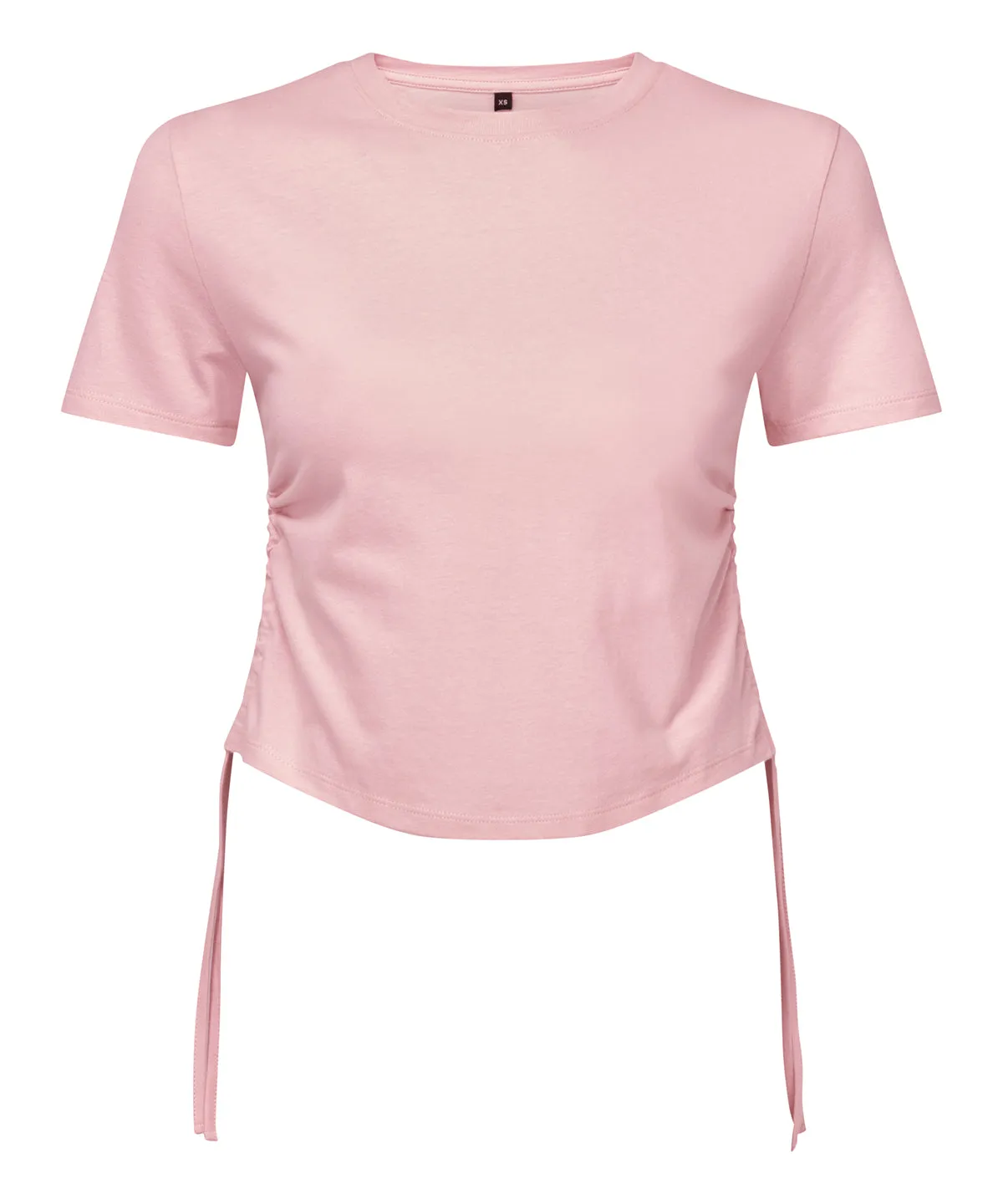 Womens TriDri® ruched crop top | Light Pink