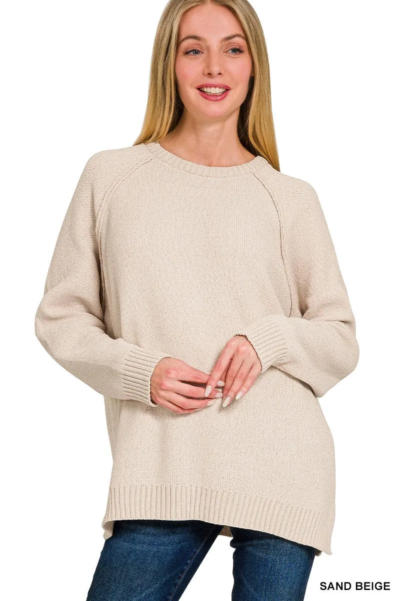 Wrapped up in Softness Chenille Raglan Sweater - Final Sale