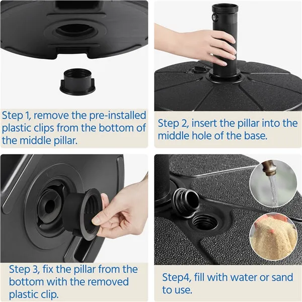 Yaheetech 22L Umbrella Base Stand