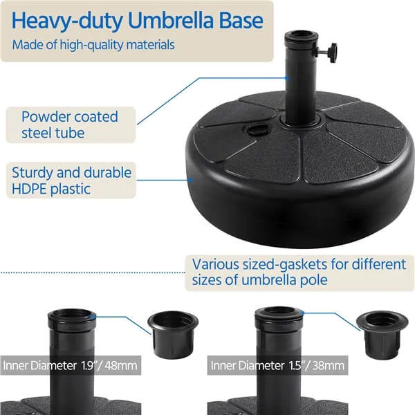 Yaheetech 22L Umbrella Base Stand